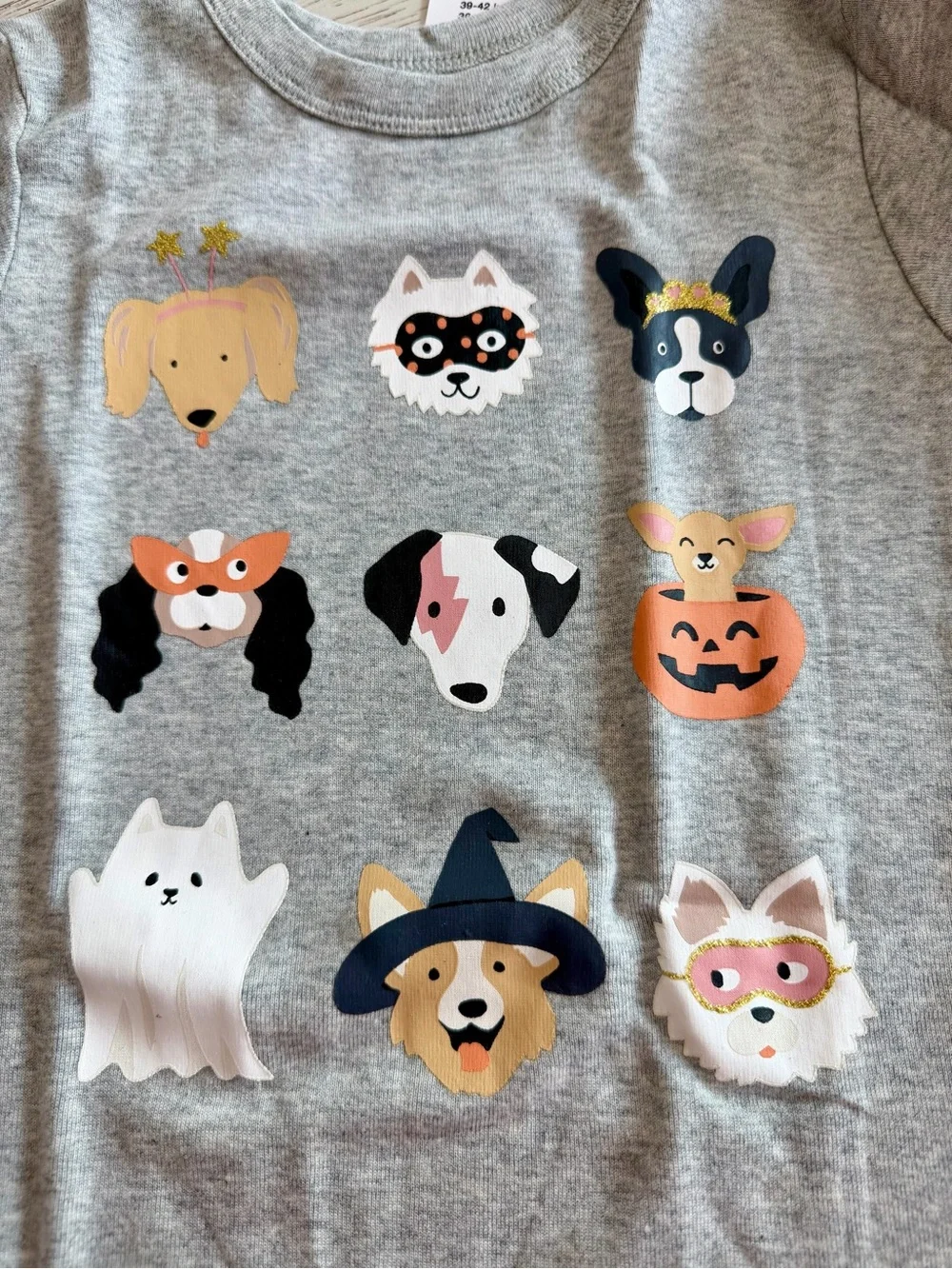 GAP Grey Halloween Dog Ghost Pumpkin Striped Cotton Pajamas Set 18-24 M, 2, 3, 4